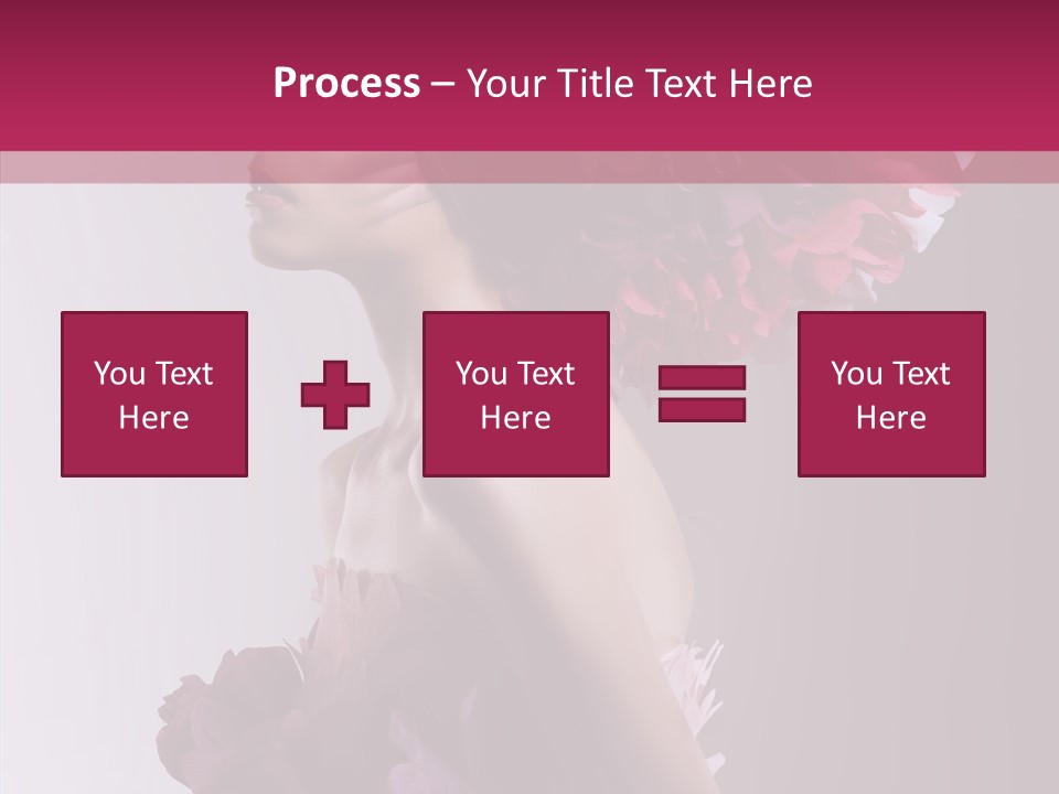 Beautiful Magenta Image PowerPoint Template