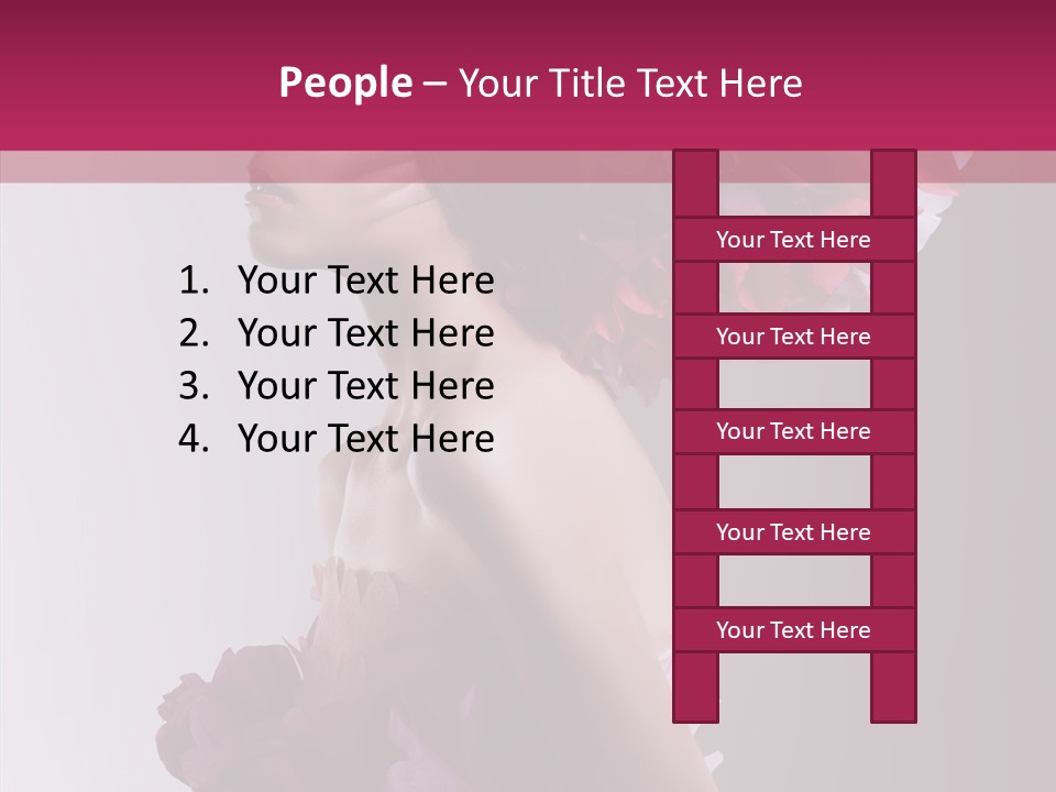 Beautiful Magenta Image PowerPoint Template
