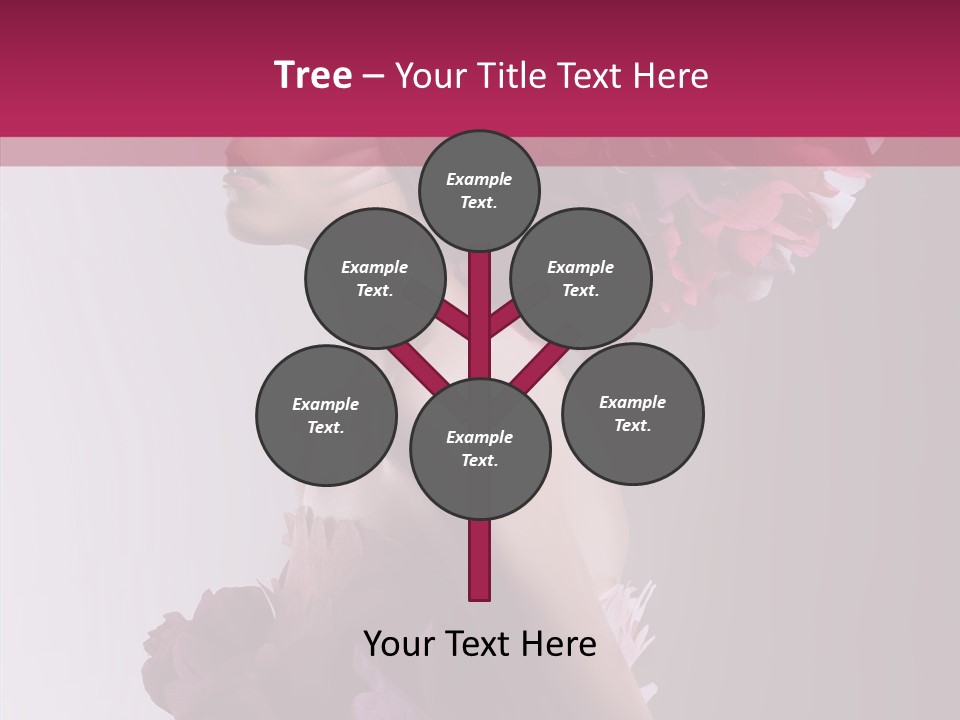 Beautiful Magenta Image PowerPoint Template
