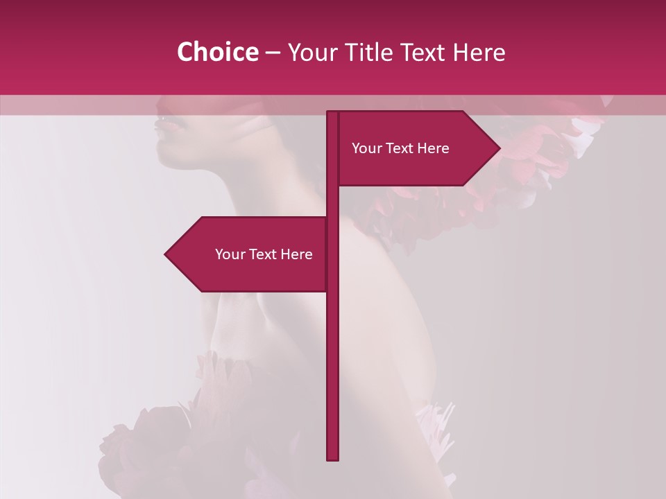 Beautiful Magenta Image PowerPoint Template