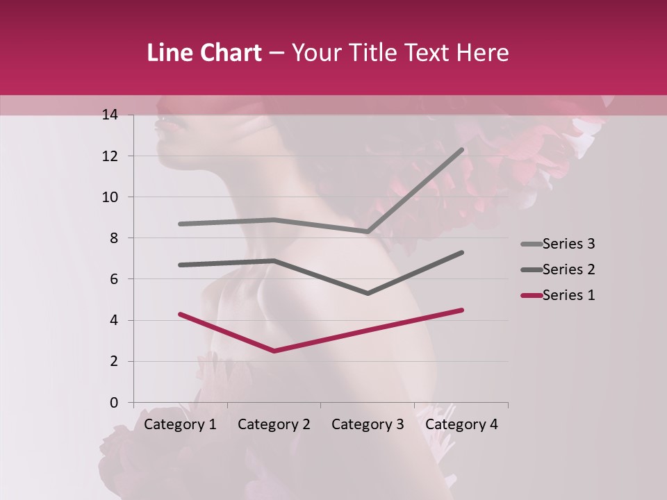 Beautiful Magenta Image PowerPoint Template