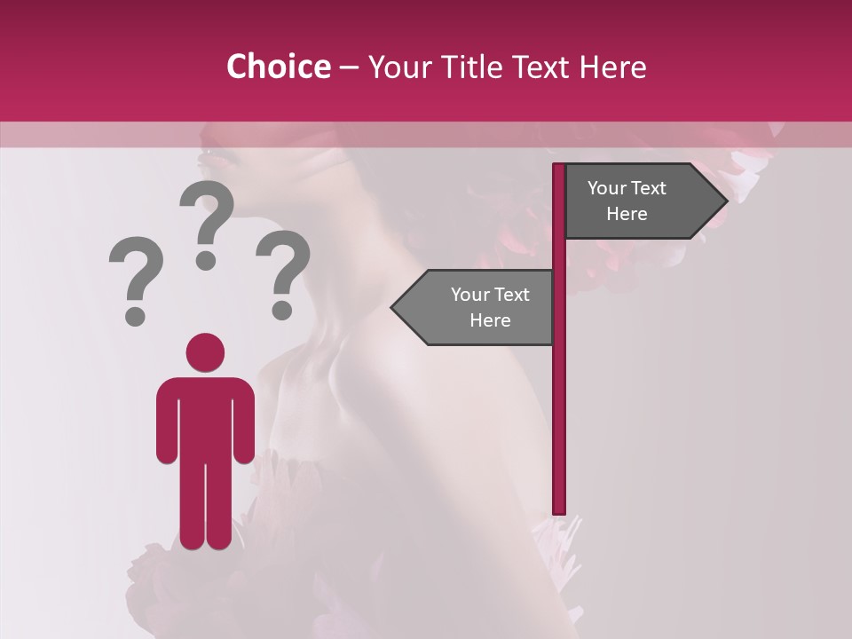 Beautiful Magenta Image PowerPoint Template