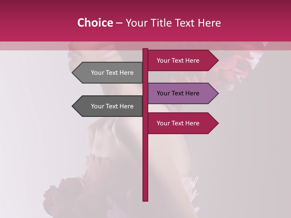 Beautiful Magenta Image PowerPoint Template