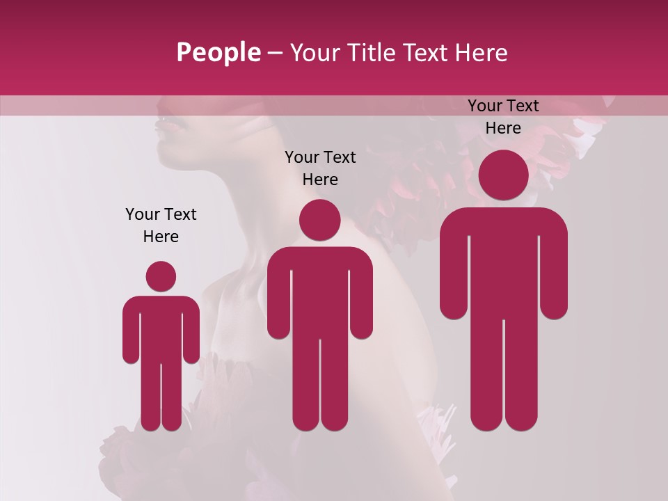 Beautiful Magenta Image PowerPoint Template