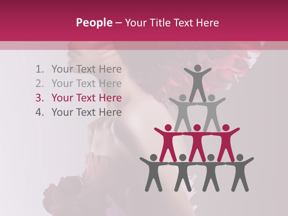 Beautiful Magenta Image PowerPoint Template