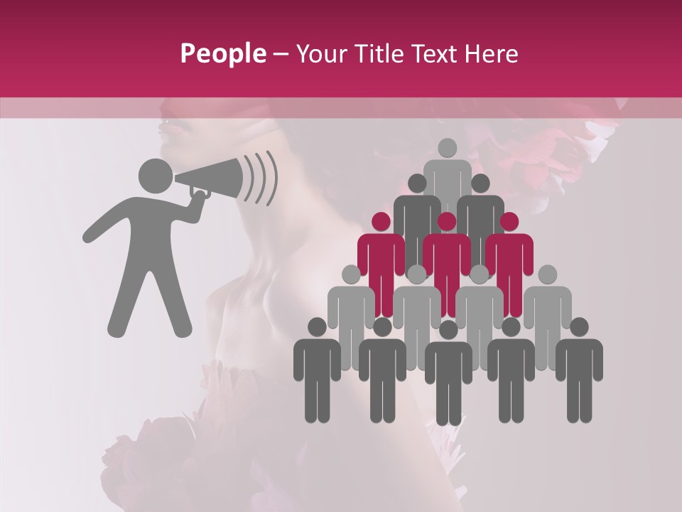 Beautiful Magenta Image PowerPoint Template