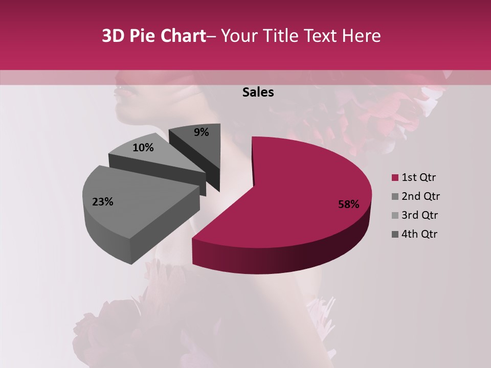 Beautiful Magenta Image PowerPoint Template