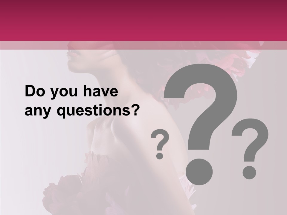 Beautiful Magenta Image PowerPoint Template