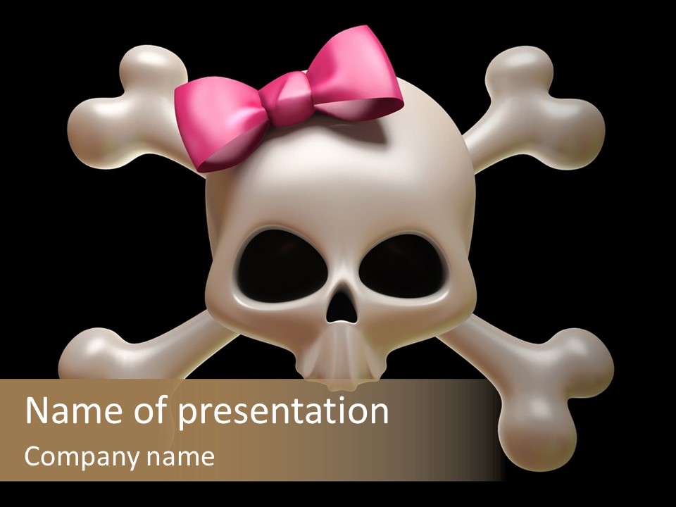Treasure Girl Isolated PowerPoint Template