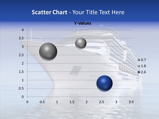Bow Passenger Ship Blue PowerPoint Template