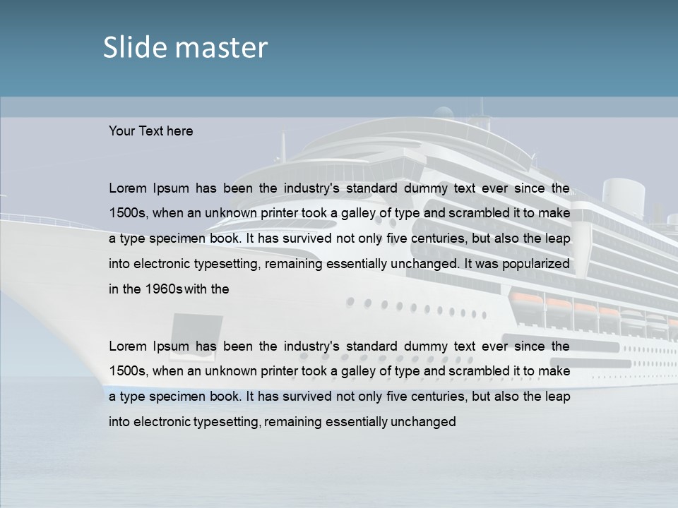 Ocean Cruise Sky PowerPoint Template