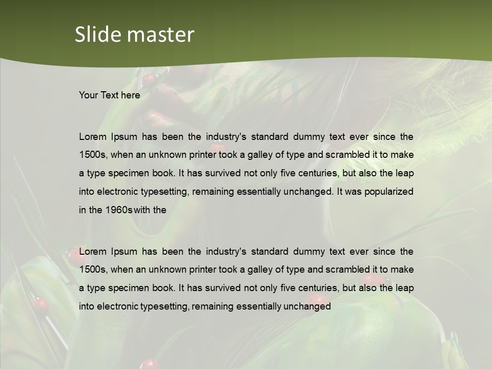 Blonde Studio Eyes PowerPoint Template