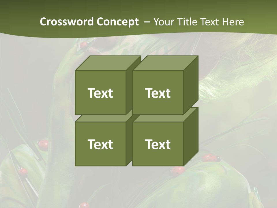 Blonde Studio Eyes PowerPoint Template