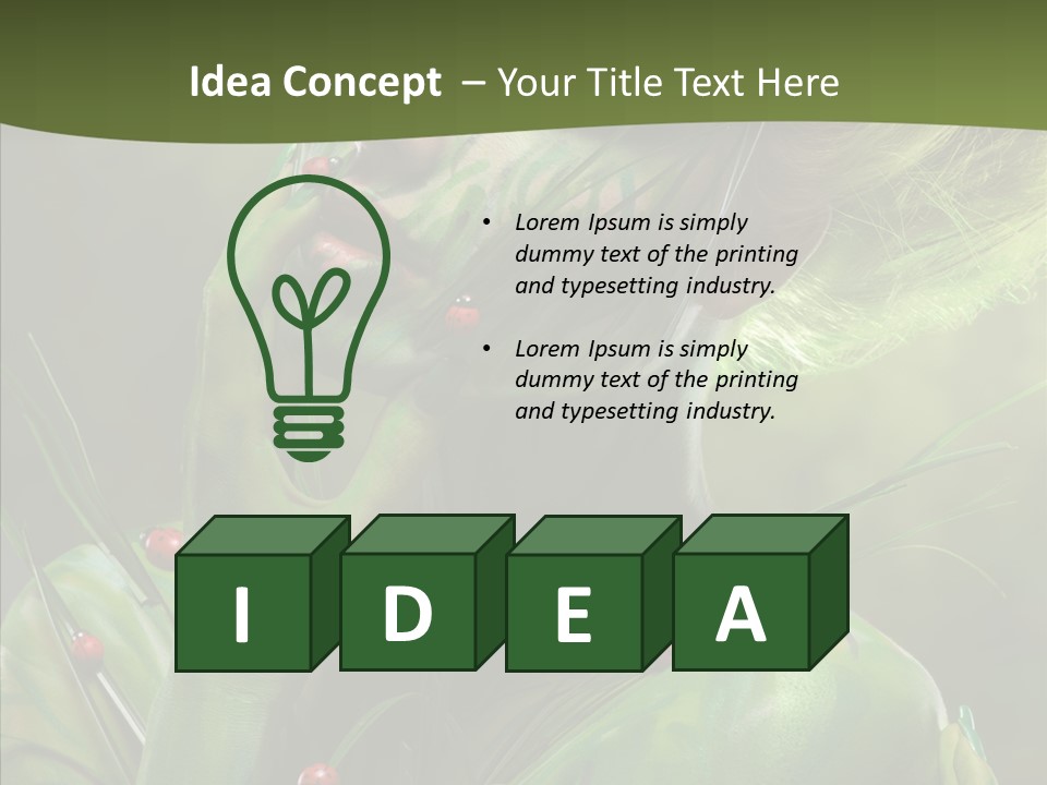 Blonde Studio Eyes PowerPoint Template