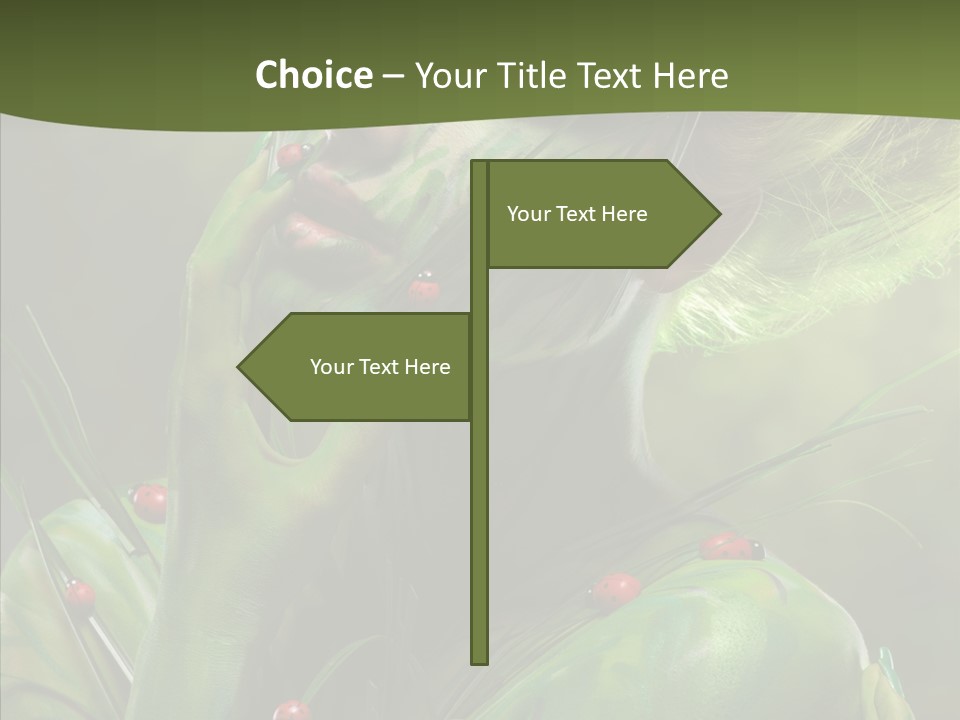 Blonde Studio Eyes PowerPoint Template