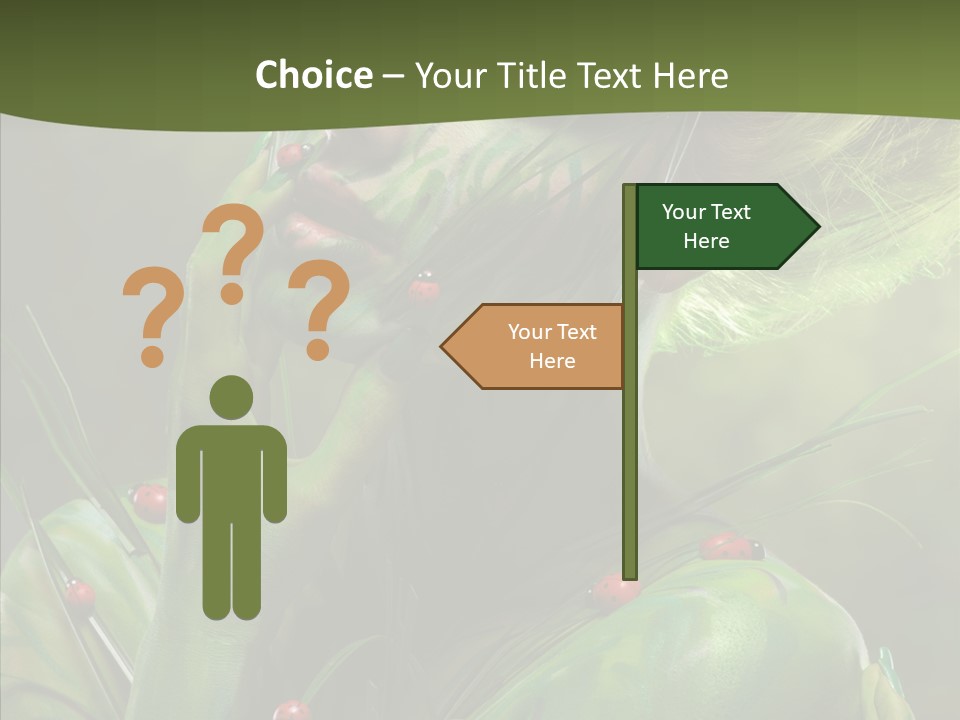 Blonde Studio Eyes PowerPoint Template