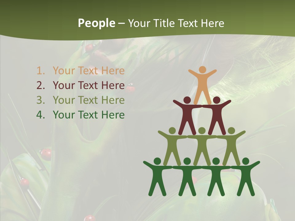 Blonde Studio Eyes PowerPoint Template