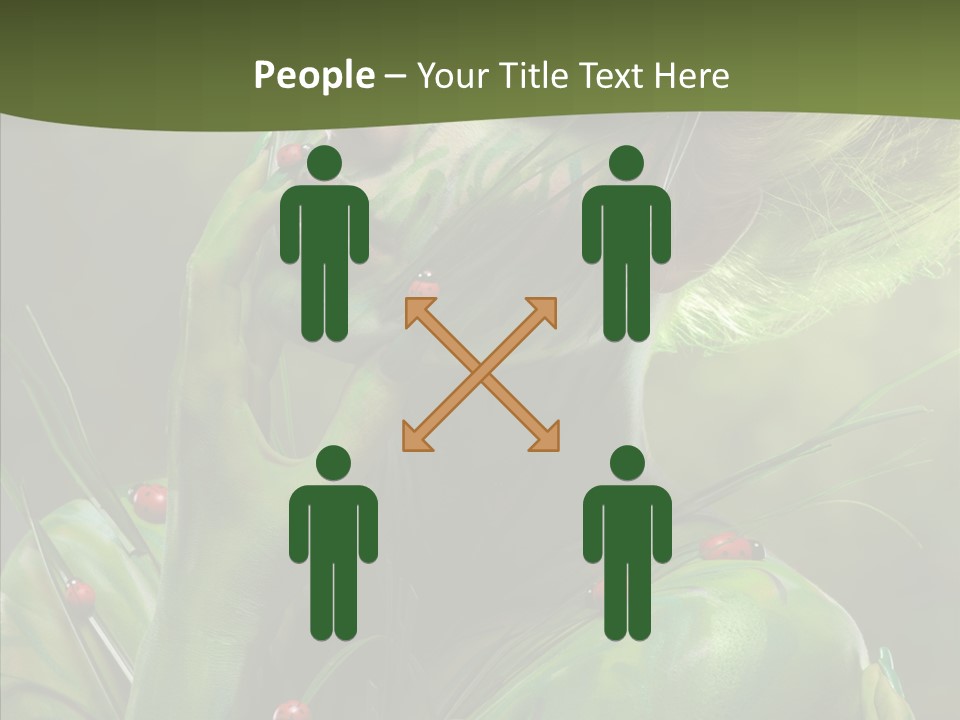 Blonde Studio Eyes PowerPoint Template