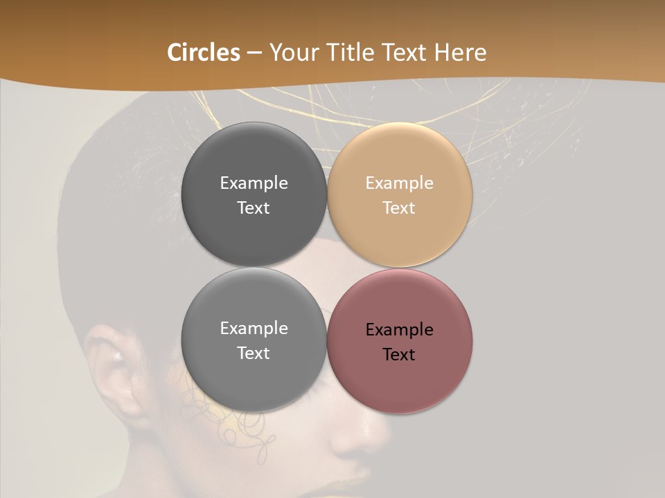 Lips Hairstyle Swarthy PowerPoint Template