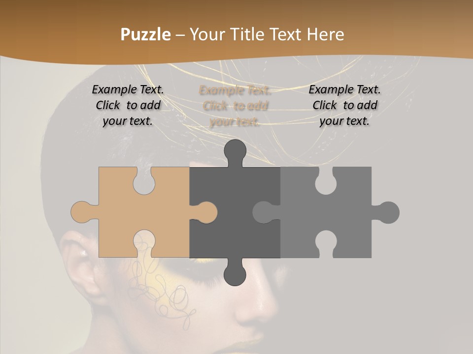 Lips Hairstyle Swarthy PowerPoint Template