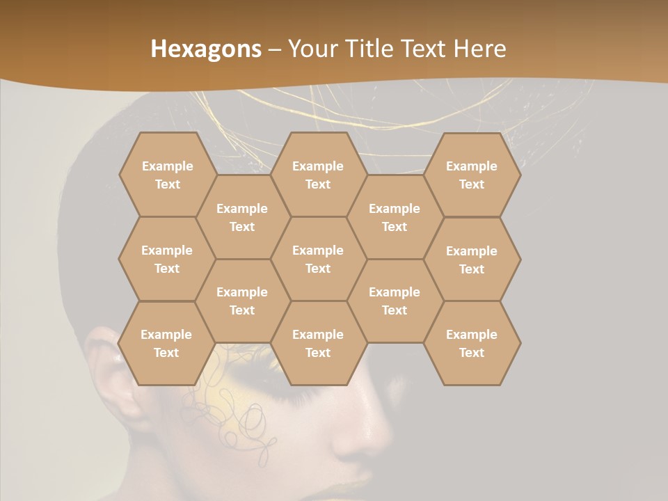 Lips Hairstyle Swarthy PowerPoint Template