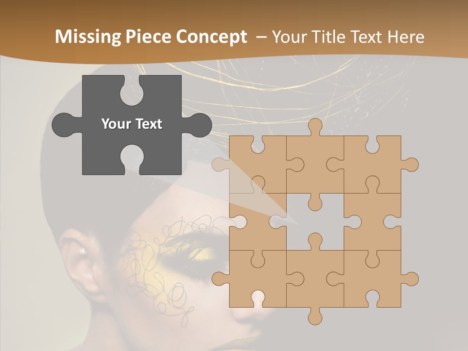 Lips Hairstyle Swarthy PowerPoint Template