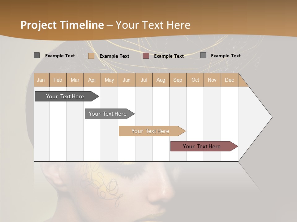 Lips Hairstyle Swarthy PowerPoint Template