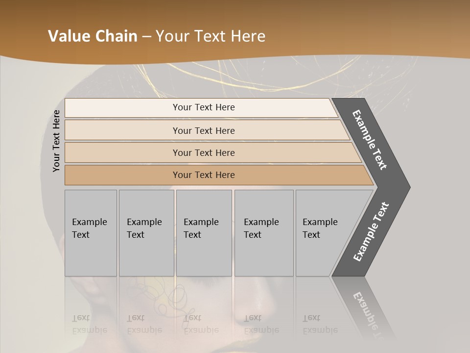 Lips Hairstyle Swarthy PowerPoint Template