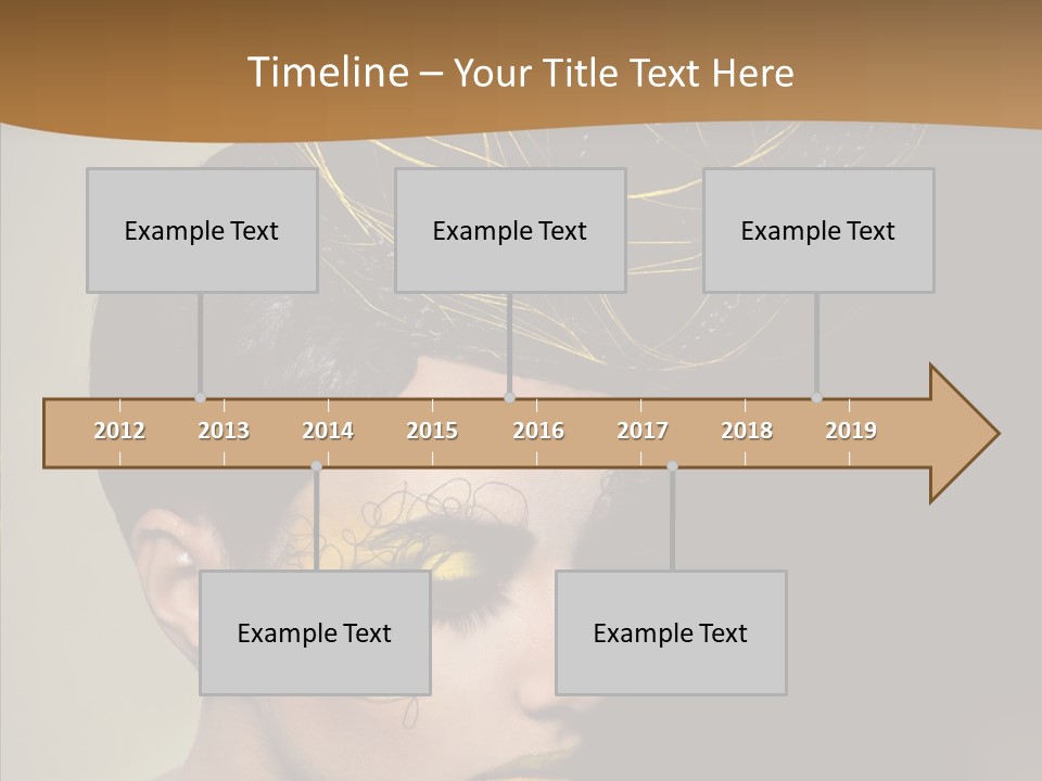 Lips Hairstyle Swarthy PowerPoint Template