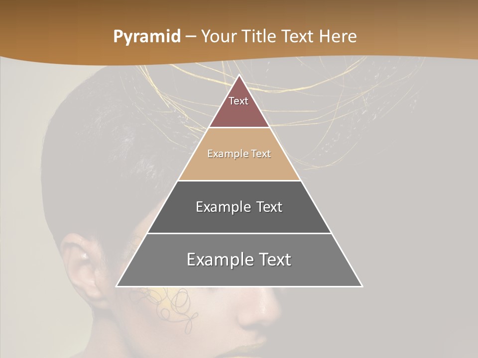 Lips Hairstyle Swarthy PowerPoint Template