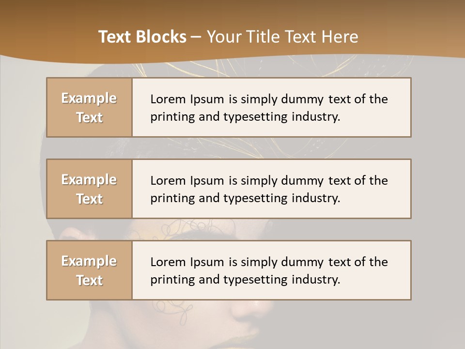 Lips Hairstyle Swarthy PowerPoint Template