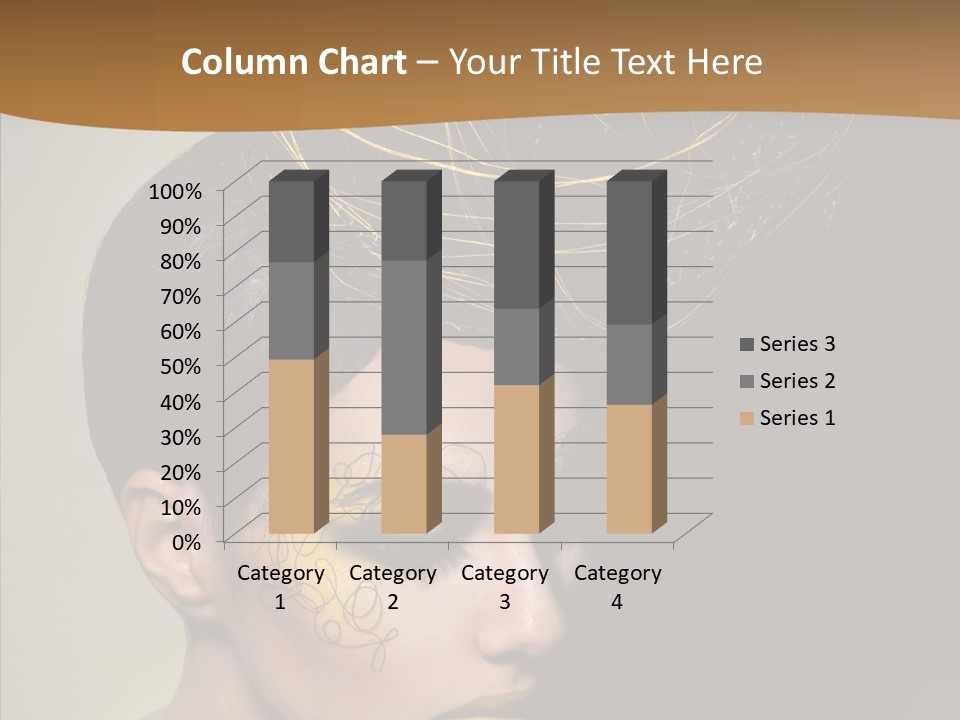 Lips Hairstyle Swarthy PowerPoint Template