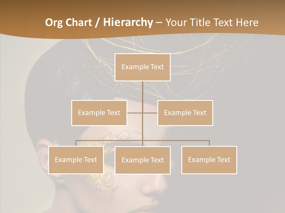 Lips Hairstyle Swarthy PowerPoint Template