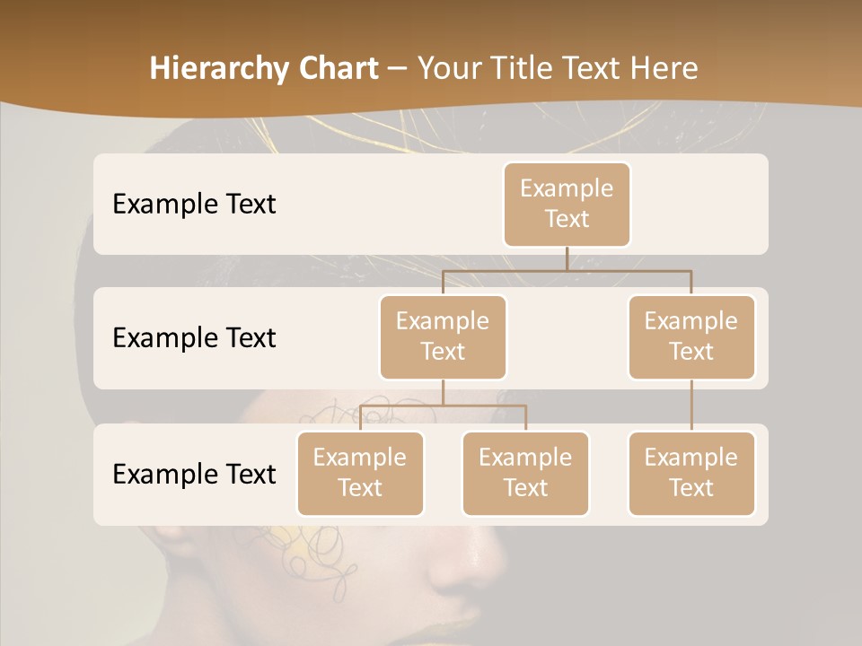 Lips Hairstyle Swarthy PowerPoint Template