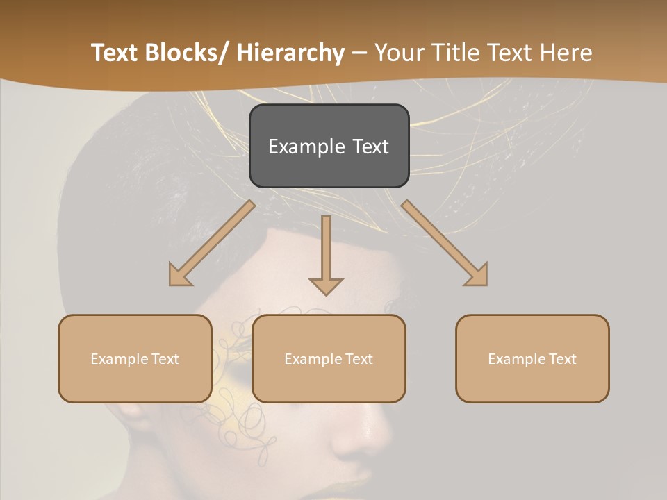 Lips Hairstyle Swarthy PowerPoint Template