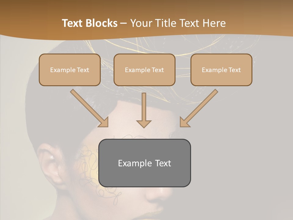 Lips Hairstyle Swarthy PowerPoint Template