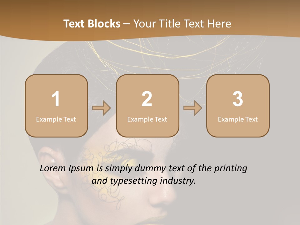 Lips Hairstyle Swarthy PowerPoint Template