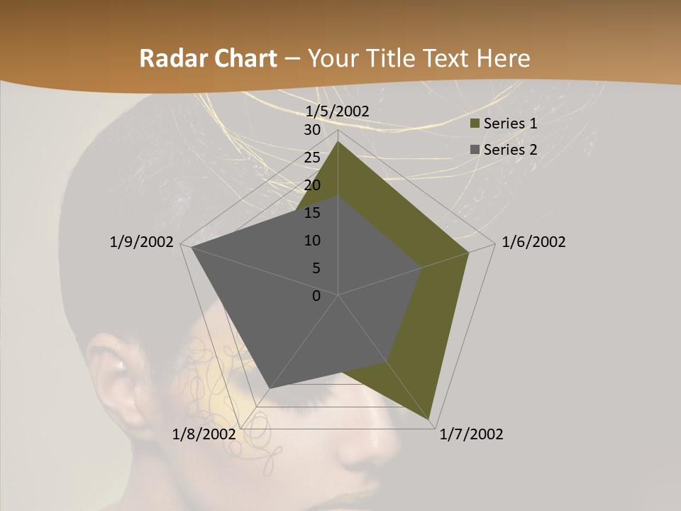 Lips Hairstyle Swarthy PowerPoint Template