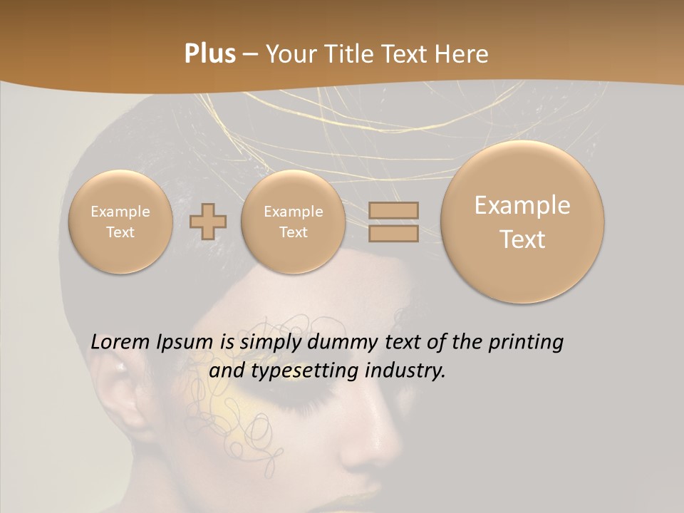 Lips Hairstyle Swarthy PowerPoint Template