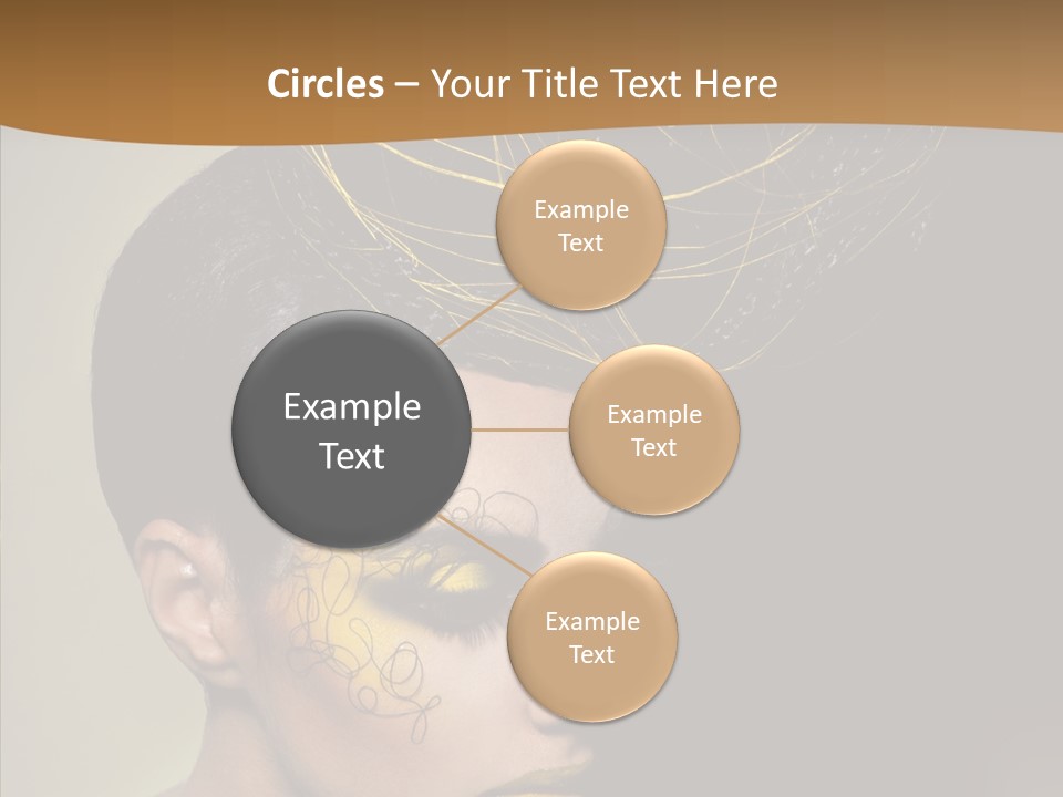 Lips Hairstyle Swarthy PowerPoint Template