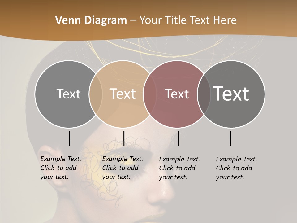 Lips Hairstyle Swarthy PowerPoint Template