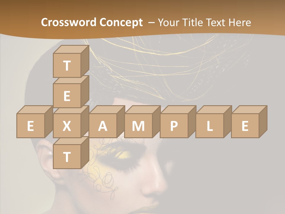 Lips Hairstyle Swarthy PowerPoint Template