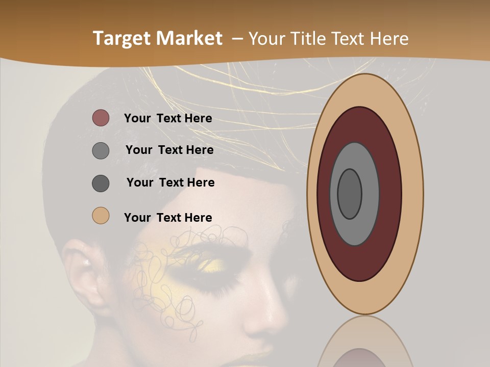 Lips Hairstyle Swarthy PowerPoint Template