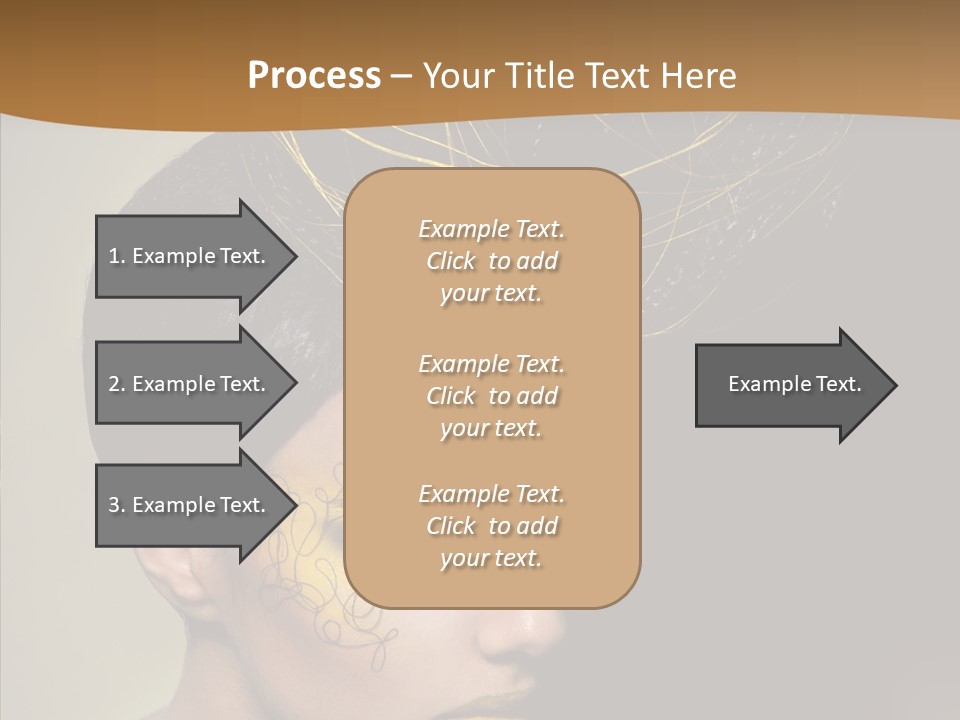 Lips Hairstyle Swarthy PowerPoint Template