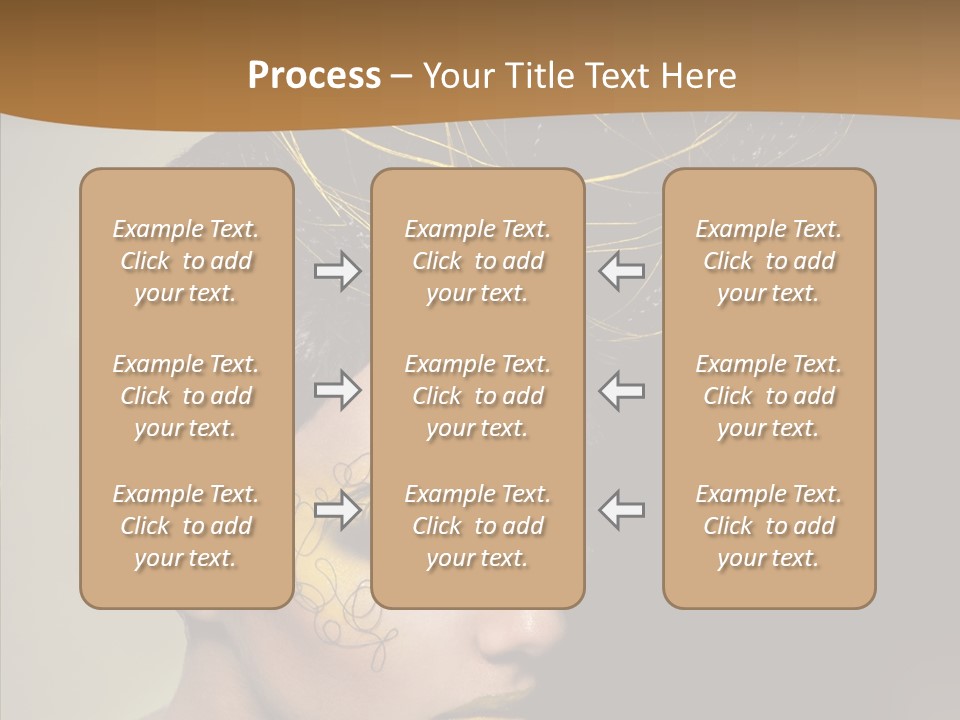 Lips Hairstyle Swarthy PowerPoint Template