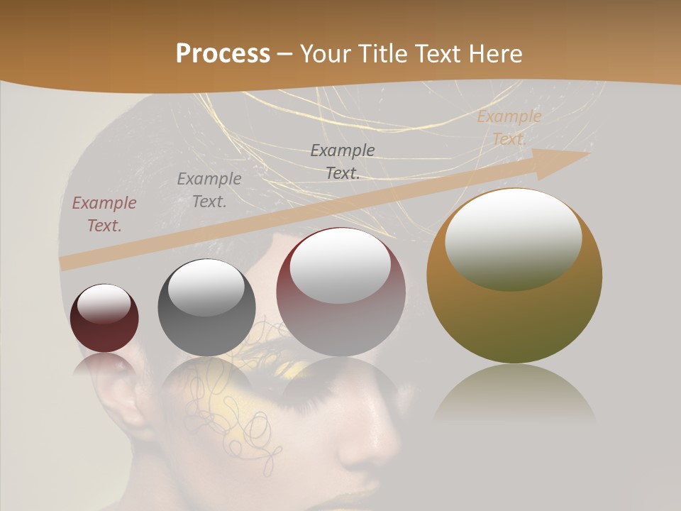 Lips Hairstyle Swarthy PowerPoint Template