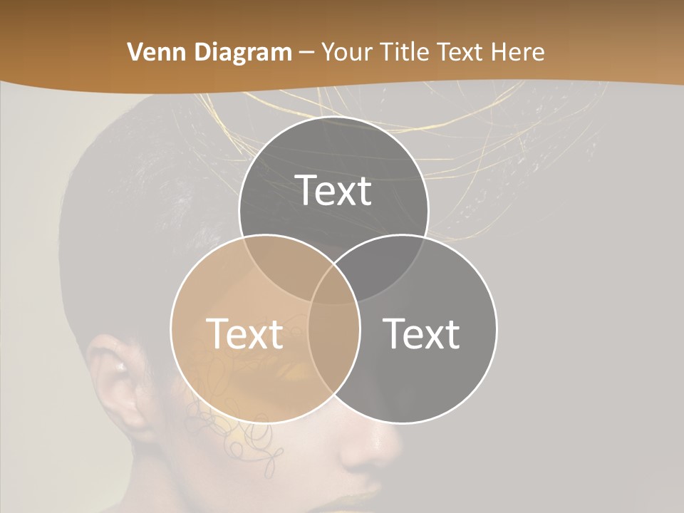 Lips Hairstyle Swarthy PowerPoint Template