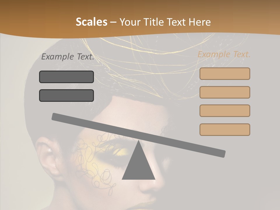 Lips Hairstyle Swarthy PowerPoint Template