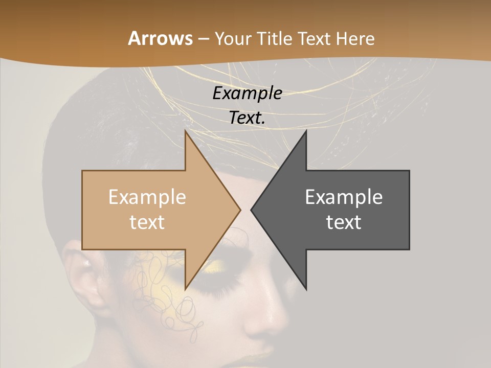 Lips Hairstyle Swarthy PowerPoint Template