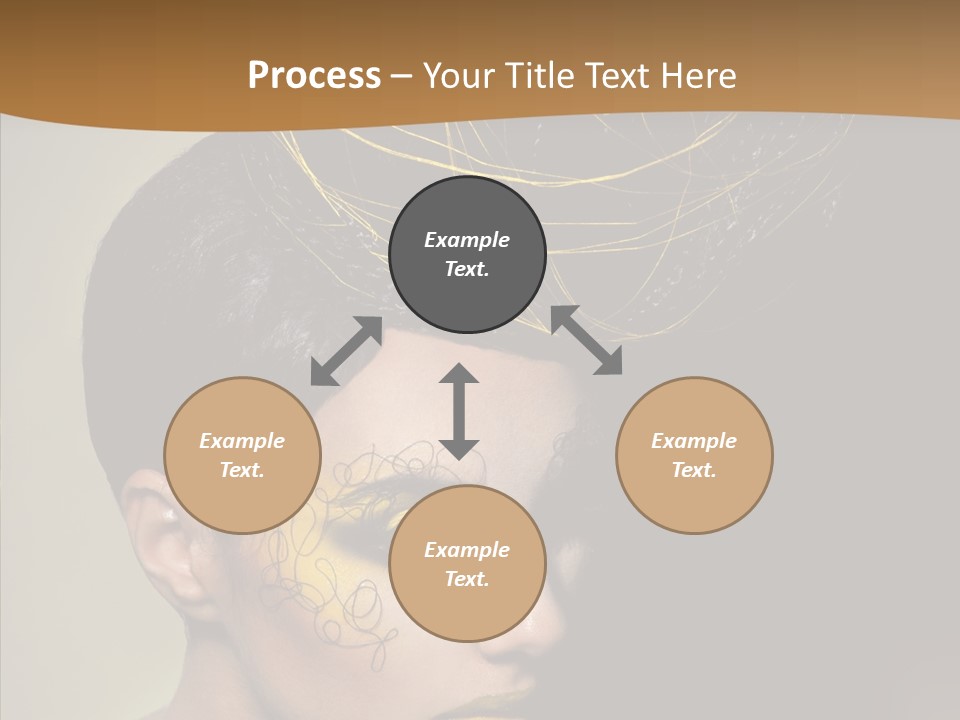 Lips Hairstyle Swarthy PowerPoint Template